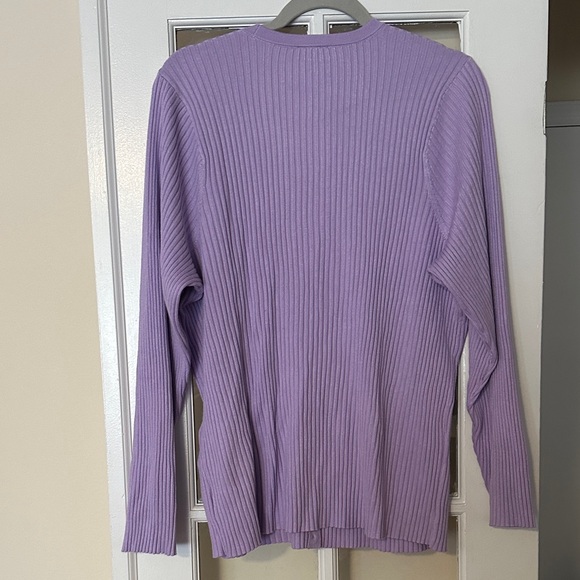 torrid Lilac Ribbed Button-Up Cardigan - Picture 7 of 8